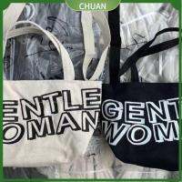 CHUAN จุได้มาก กระเป๋าแบบสะพายไหล่ การพิมพ์ตัวอักษร ผ้าใบแคนวาส กระเป๋า Crossbody แฟชั่นสำหรับผู้หญิง กระเป๋าเงินกระเป๋าสตางค์ ของขวัญวันเกิดของขวัญ