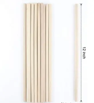 50pcs Wooden Dowel Rods Unfinished Wood Dowels, Solid Hardwood Sticks For  Crafting, Macrame, Diy 
