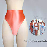 2021XCKNY New colour T-shaped pants with buttocks sexy Silky solid bikini high waist tights underpants and high fork Oily briefs