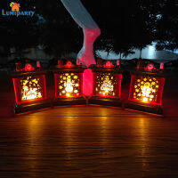 LumiParty หลอดไฟ LED เตาผิงรูปร่างตกแต่งตกแต่งโต๊ะคริสต์มาส