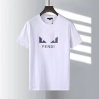 เสื้อยืดผ้าฝ้ายใส่สบายสำหรับผู้ชายแขนสั้น FendIi ฤดูร้อนใหม่