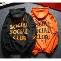 ใหม่ เสื้อแจ็กเก็ต กันลม มีฮู้ด ลําลอง ลาย ANTI SOCIAL SOCIAL CLUB ASSC สําหรับผู้ชาย ผู้หญิง