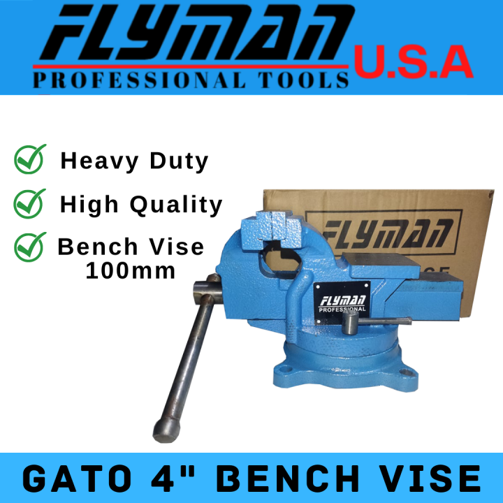 Manong Shop Flyman Bench Vise With Anvil 4" Gato Machinist'S Vise