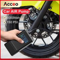 6000mAh Wireless Inflator Pump Motorcycle Tire Electrical Pump Portable Car Air Compressor Rechargeable p For Bike Tyre Ball