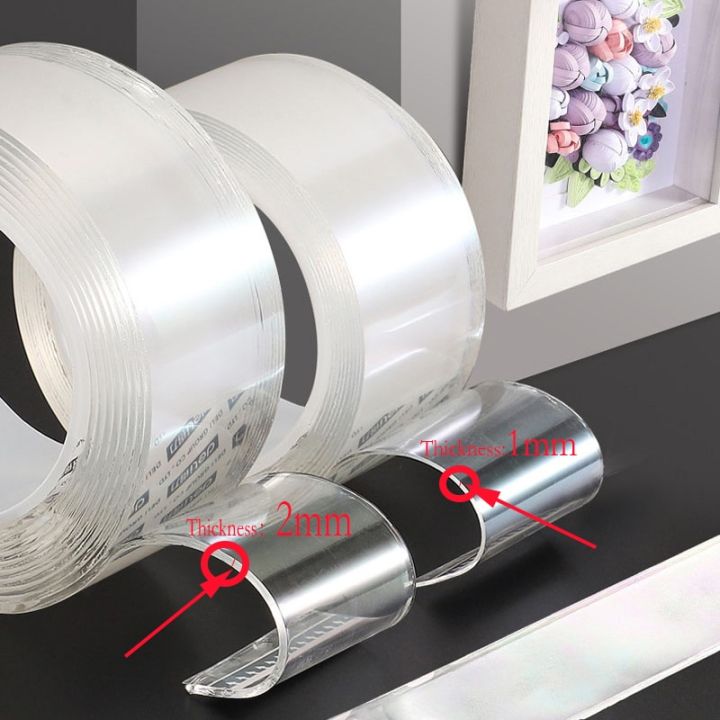 3m-50mm-nano-double-sided-tape-transparent-reusable-waterproof-accessori-products-bathroom-self-adhesive-tape-non-marking-kitche-adhesives-tape