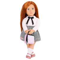 Our Generation DOLL W/PINK COLLARED SWEATER, CARLY BD31369