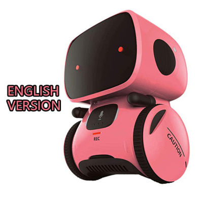 Smart Pink Robot Inligent Robotic Toys Repeating Recorder Touch Control Voice Control Gift Toy for Kids Christmas Gifts