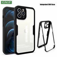 ☽✴☽ New Transparent Silicone 360 Degree Case for iPhone 11 12 Pro Max X Xs Xr 7 8 Plus SE 2020 Integrated TPU Screen Protector Cover