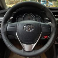 ที่กำหนดเองพวงมาลัยฝาครอบล้อหนังแท้100 เหมาะสำหรับโตโยต้า RAV4 2013-2019 Corolla 2014-2019 Scion IM 2016 Auris 2013-2016