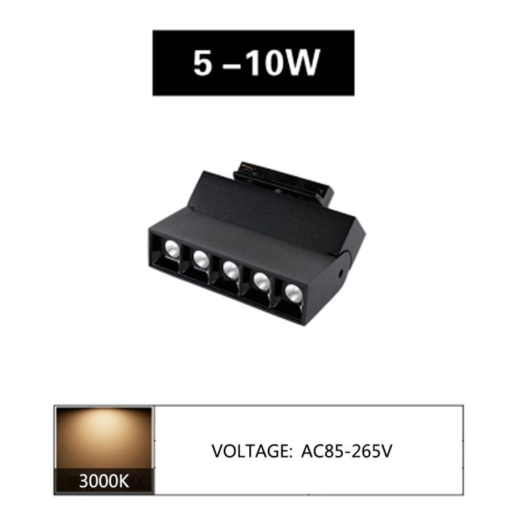 10W รางไฟสปอตไลท์หรี่แสงได้ไฟติดผนัง AC85-265V โคมไฟ LED สำหรับเสื้อผ้ารองเท้าร้านค้าในร่มบ้านแสง