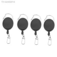 ☁◎ 4 Pieces Retractable Keyring Extendable Metal Wire 60cm Keychain Clip Pull Key Ring Anti Lost ID Card Holder Key Chain