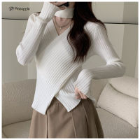 เสื้อไหมพรม แขนยาว ทรงคาดคอ งานดี ใส่สบาย Halter neck knitwear 1142