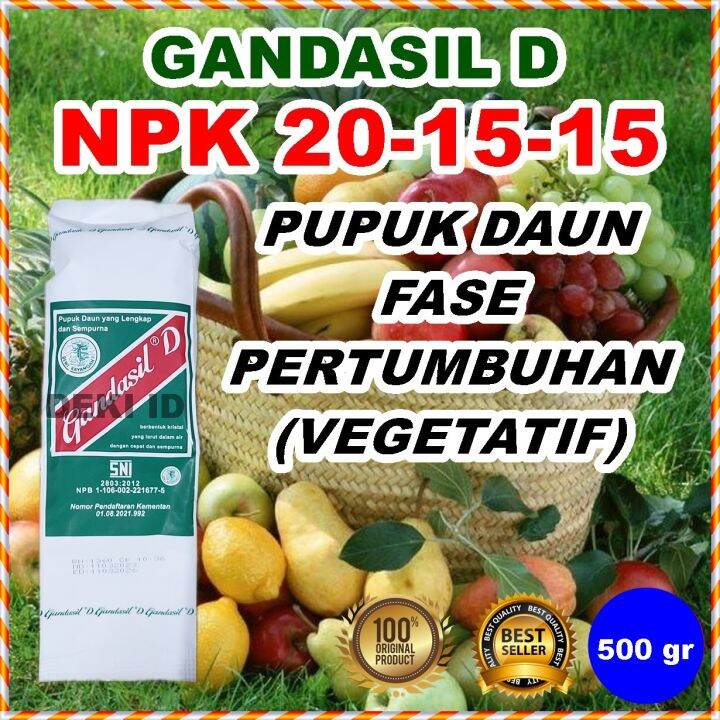 Gandasil D 500 Gr Pupuk Daun Pertumbuhan Tanaman NPK Vegetatif Nutrisi ...