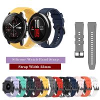 22 มม.ซิลิโคนสายคล้องคอกีฬาสำหรับ Huami Amazfit PACE/Stratos 2 2S 3/GTR 47 มม./GTR2 GTR3 GTR4 เปลี่ยนสายรัดข้อมือ 【BYUE】