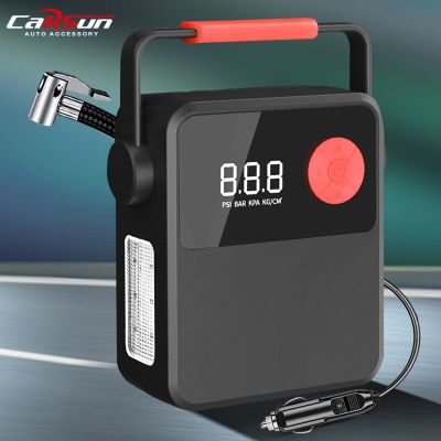 CARSUN Portable Tire Inflator Digital Display Tire Inflator Air Electric Tire Pump With Handle Air Pump For Car Tire Bicycle