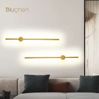 Modern Golden Led Wall Light For Living Room Bedroom Home Sofa Background Long Wall Sconce Lamp Indoor Wall Lighting Fixture