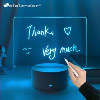 White Base Rewritable Night Light with Message Board Girl Bedroom Sleep Light Cute Soft Light Desk Lamp Room Decor Desktop Gift