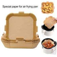 50Pcs Rectangular Fryer Special Papers High-temperature Resistant Liners Home Camping Fryer Special Papers for Baking