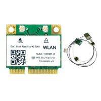 MINI PCI-E ไร้สาย AC7265 2.4G/5Ghz การ์ด WIFI บลูทูธรองรับ802.11AC 7265HMW 4.2 1200Mbps สำหรับแล็ปท็อป