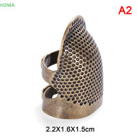 ?【Lowest price】HOMA ปลอกนิ้วเข็มทองแนววินเทจอุปกรณ์เย็บปักโลหะ