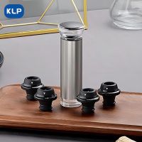 【LZ】♧♧№  KLP Preservador De Vácuo Bomba com 4 Rolhas De Garrafa Set Saver Vinho Presentes Vinho 1 Bomba 4 Rolhas De Vinho