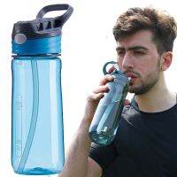 550ml Sports Water Bottles With Straw Gym Fitness Kettle Outdoor Camp Picnic Bicycle Cycling Sport Bottles Eco-Friendly