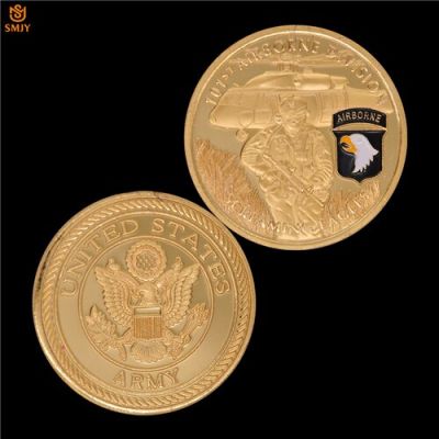 ของสะสมชุบทองเหรียญทองเคลือบทหารจำลองชุบทองนกอินทรีกองกำลังทหารเรือสหรัฐอเมริกาสำหรับเป็นของขวัญ