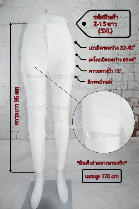 z-14-5xl-สกินนี่แต่งขาด-เอวสูง-ขาเรียว-ไซค์ใหญ่-by-sodatae