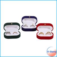 X-STARRY แหวนคู่ กล่องเครื่องประดับกำมะหยี่ วงรีทรงรี ที่ใส่ต่างหู กล่องเก็บของสำหรับเก็บ ทนทานต่อการใช้งาน กล่องใส่แหวนนิ้วมือ แต่งงานในงานแต่งงาน