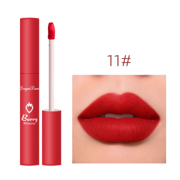 12 Colors Matte Velvet Lip Glaze Waterproof Long-Lasting Not Easy To Fade Lip Mud Lipstick Makeup Cosmetic Lip Gloss