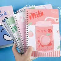 《   CYUCHEN KK 》 A5 Coil Book Cartoon Spiral Tumbling Notebook Horizontal Line Thickened Double Coil Student Learning Exercise Book