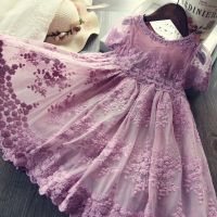 ZZOOI 3-8Yrs Toddler Girl Summer Dresses Lace Tutu Party Princess Dress White Wedding Dress Baby Girl Casual Clothes Children Clothing