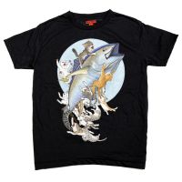 เสื้อยืด แขนสั้น แชปเตอร์วัน สเก๊ตบุ๊ค ลาย แมวกับปลามางุโระ ผ้านิ่ม / Maguro Cat Chapter One Sketchbook Soft T-Shirt