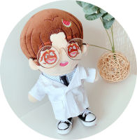 ☆Pup wear☆Doll Clothes Suit Mup Doctor White Coat Shirt Black Pants Pants Suit 20cm Toy Clothes Doll Dress Up