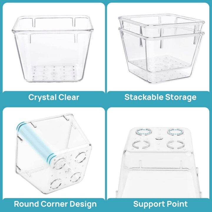 15pcs-clear-plastic-drawer-organizer-set-4-size-versatile-bathroom-and-vanity-drawer-organizer-trays-storage-bins