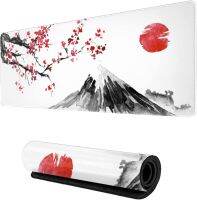ญี่ปุ่น Cherry2 XL ขยายแผ่นรองเมาส์ 31.5X11.8 นิ้วแผ่นรองเมาส์ขนาดใหญ่พร้อมแผ่นแป้นคีย์บอร์ดยาวกันลื่น