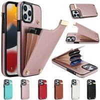 【LZ】 Multi Cards Solt Magnetic Wallet Leather Case for iPhone 14 Pro MAX 13 12 11 7P 8Plus SE2020 2022 X XS Pocket Bag Purse Cover