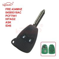 หัวกุญแจรีโมท Kigoauto 2ปุ่ม434Mhz 04589318ac กุญแจรีโมทสำหรับ Jeep Chrysler 300c Voyager สำหรับหลบความสามารถ Nitro Key