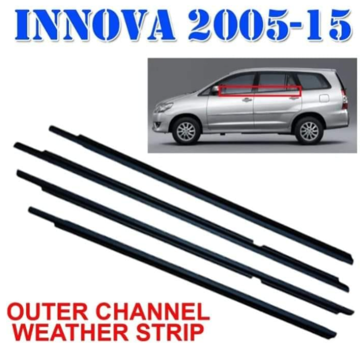 Universal Toyota Innova 20052015 Car Door Window Weatherstrips Trim