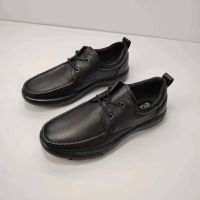 【มีสินค้า พร้อมส่ง】2023 New Ec coxMens Cowhide Lace up Shoes Casual Shoes Soft Sole Anti slip and Comfortable