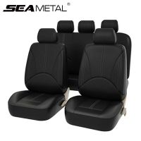 ❍ PU Leather Car Seat Cover Set Breathable Vehicle Seat Cushion Full Surround Cover for Car Compatible with Airbag Fit 5-Seat Auto