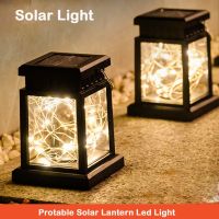 Outdoor Decor Solar Lantern Hanging Led Lights Waterproof Exterior Garden Yard Festival Home Decor Atmosphere Power Solar Lamp