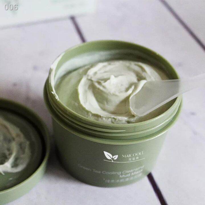 green-tea-cooling-cleransing-mud-mask-โคลนพอกหน้า-ทำความสะอาดอย่างล้ำลึก-ทำความสะอาดรูขุมขน-สิวหัวดำ-สิว-ผิวนุ่มชุ่มชื่น-1-กระปุก