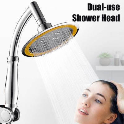 Large Round Big Rainfall Sprayer Dual Use Hand Held/Top Shower Head Adjustable Adjustable 360 Degree High Pressure 6 Inch  by Hs2023