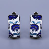 【YF】▣●  925 Classic Enamel Earrings Ladies Fashion Jewelry