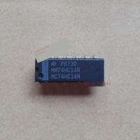 2pcs MM74HC14N MC74HC14N ใหม่นำเข้าชิ้นส่วนอิเล็กทรอนิกส์ชิป IC วงจรรวมสองแถว