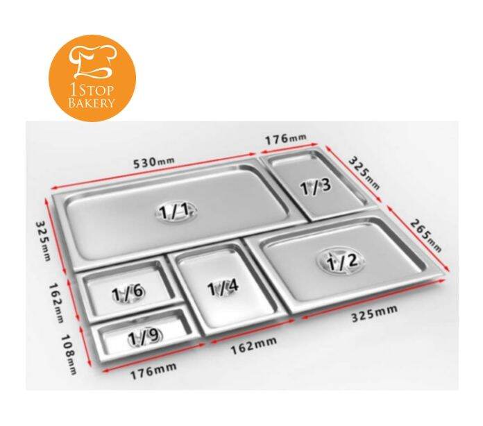 stainless-steel-service-pan-gn-lid-cover-dim-530x325-mm-ฝาปิดถาดสแตนเลส-gn