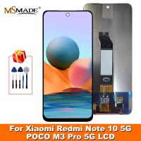 6.5 "ต้นฉบับสำหรับ Xiaomi Redmi Note 10 5G อะไหล่หน้าจอสัมผัสจอแสดงผล LCD M2103K19G สำหรับ POCO M3 Pro 5G M2103K19PI แอลซีดี