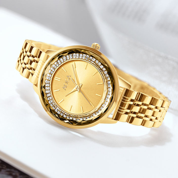 นาฬิกาแฟชั่นผู้หญิง2023ใหม่สายเหล็กเพชรยิปโซนาฬิกาผู้หญิงควอตซ์นาฬิกาผู้หญิงเพชรนาฬิกาผู้หญิง