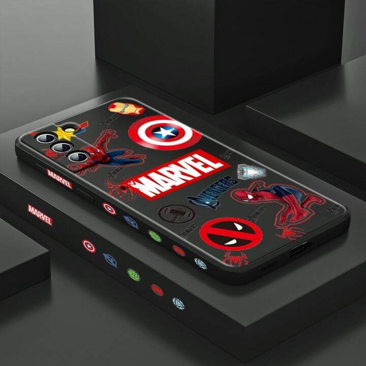 marvel-hero-cute-avengers-for-samsung-galaxy-s22-s21-ultra-s20-s10-note20-plus-pro-lite-fe-liquid-left-silicone-soft-phone-case-phone-cases